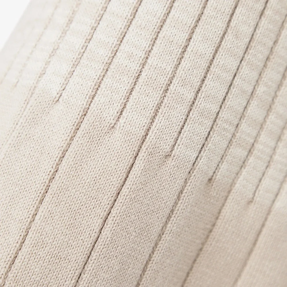 Manière de Voir Set - Beige Ribbed Contour Crop Top & Ombré Flared Leggings - Picture 13 of 15